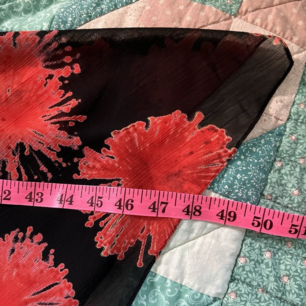 Y2K Jag Dress Womens Red Black Floral Asymmetrical Fairy Grunge Whimsigoth‎ - Picture 12 of 12